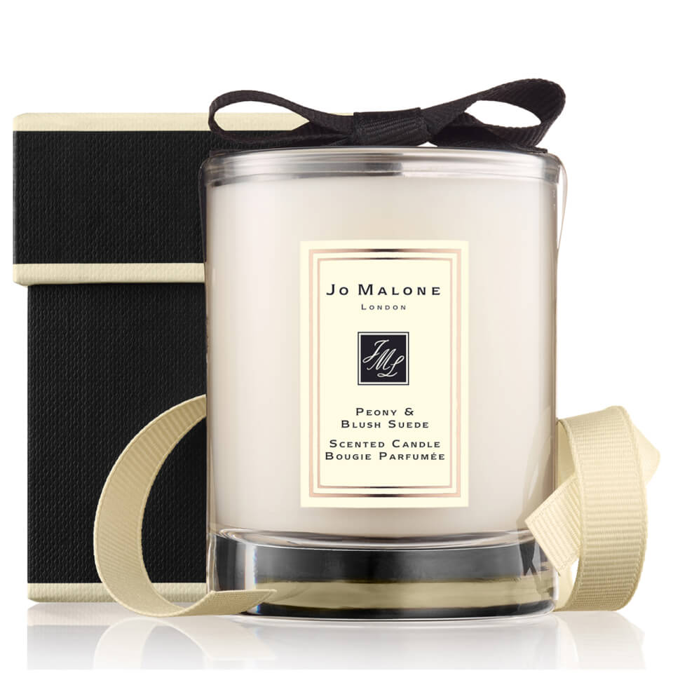 Peony and Blush Suede Travel Candle 60g