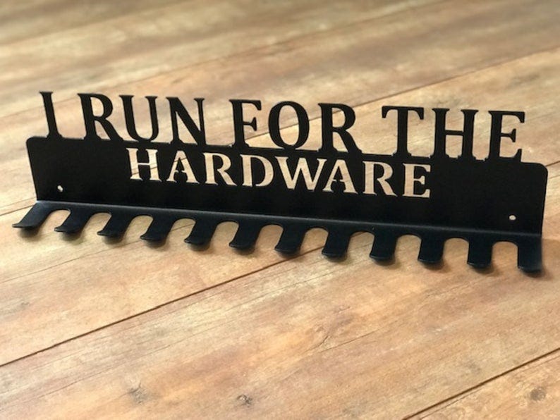 Run for the Hardware Medal Hanger