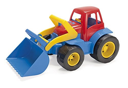Tractor con Pala Excavadora movible de plástico