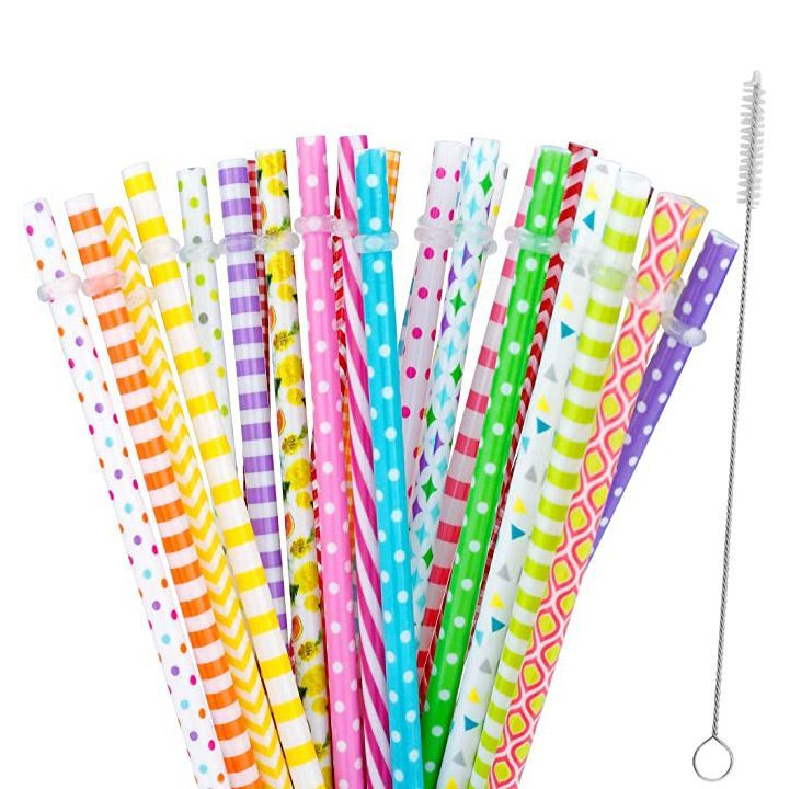 Plastic Reusable Straws (Set of 30)