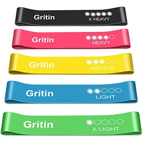 Gritin Resistance Bands, [Set of 5] Skin-Friendly Material