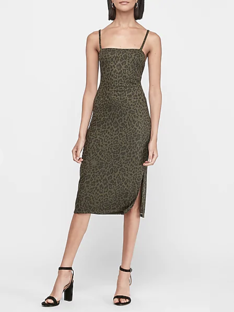 a dress with sneakers