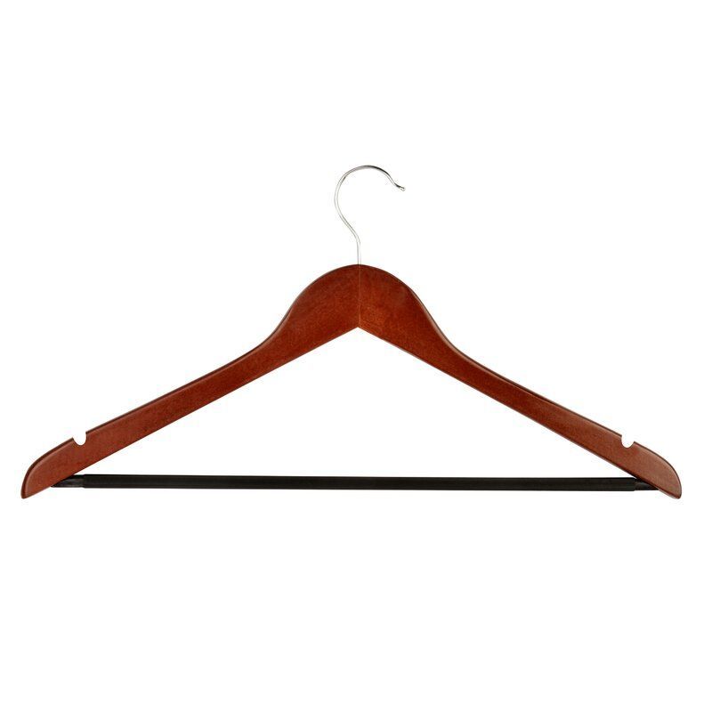 Cherry Wayfair Basics Wood Non-Slip Hanger