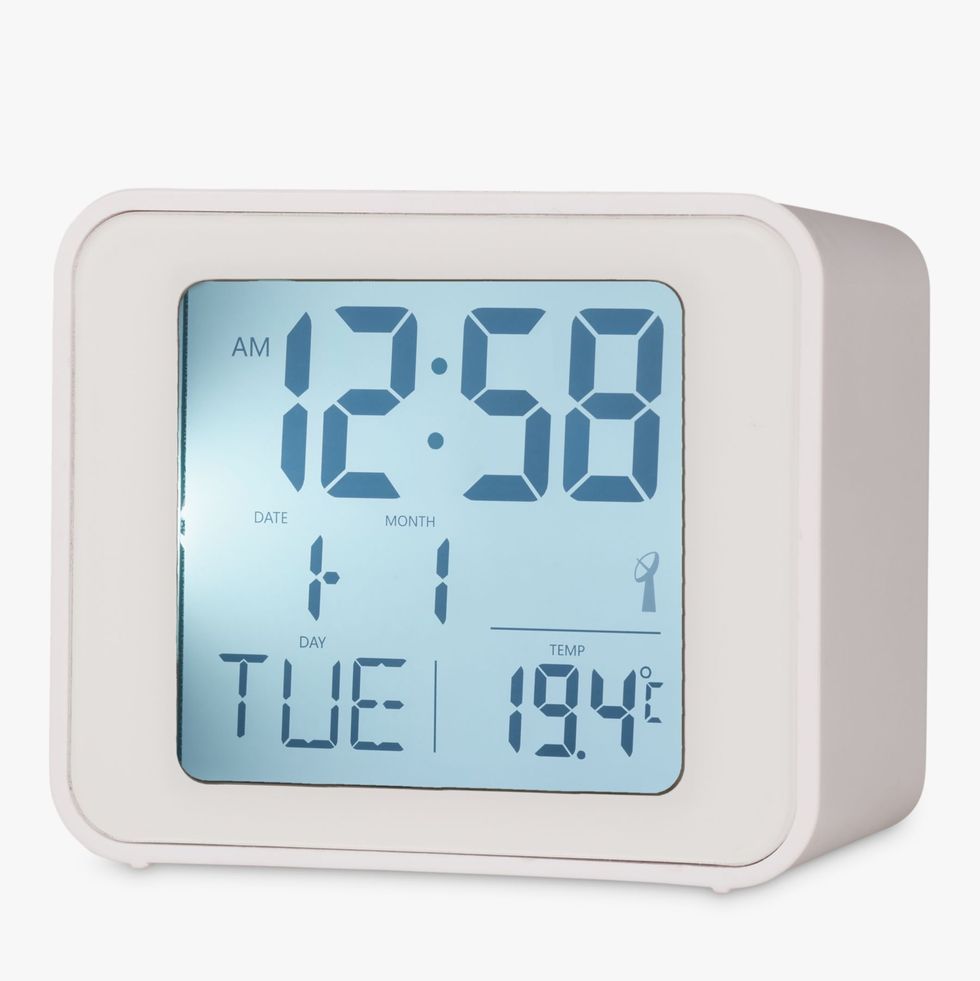 Acctim Radio Controlled Digital Alarm Clock, White