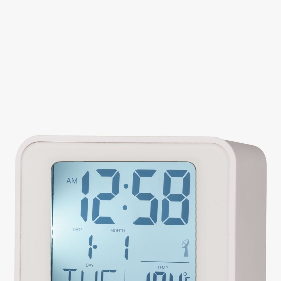 Acctim Radio Controlled Digital Alarm Clock, White