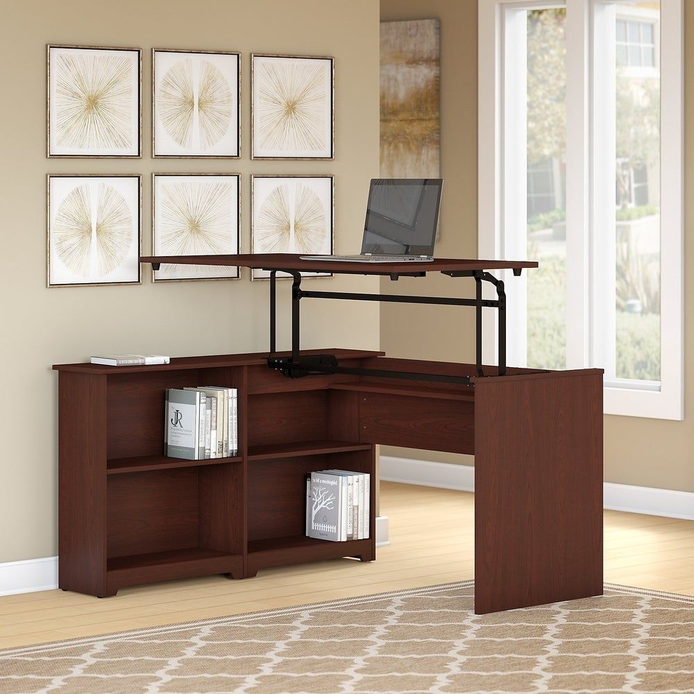 adjustable standing desk converter corner