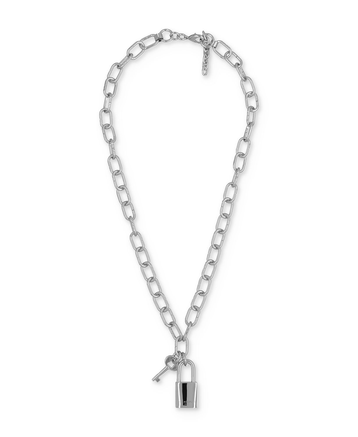 Padlock And Key Chain Necklace