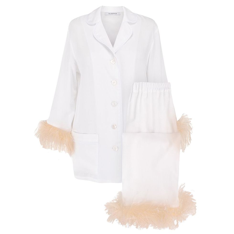 Sleeper Party Pajama Set with Feathers