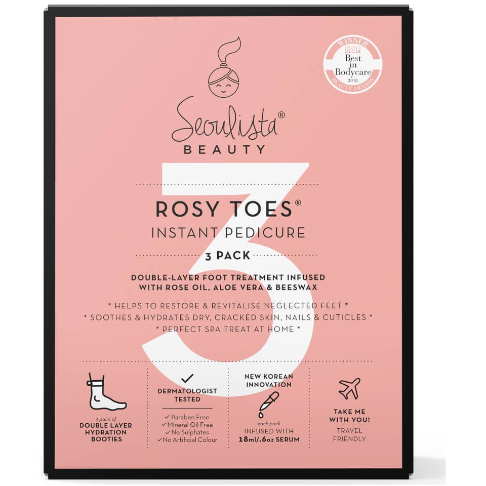 Seoulista Beauty Rosy Toes Instant Pedicure Multi Pack 3's