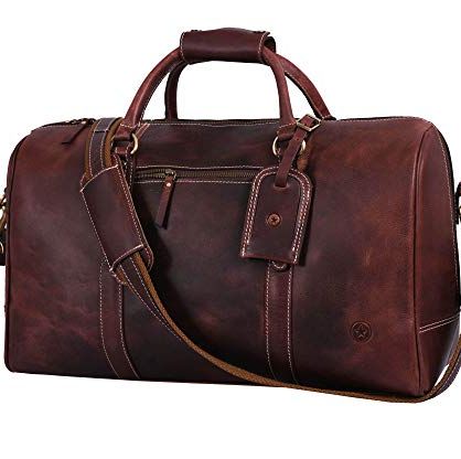 Leather Travel Duffle Bag
