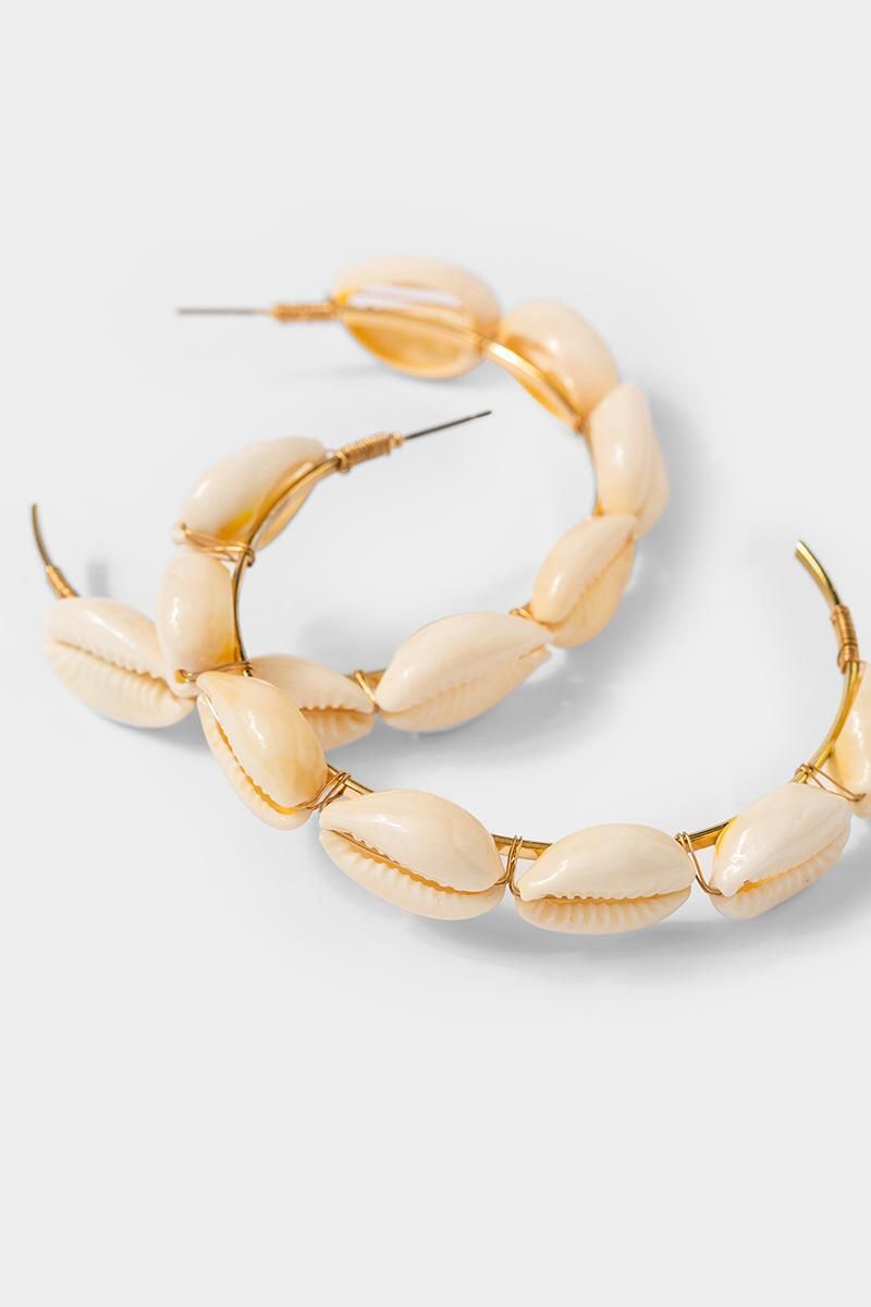 Raleigh Cowrie Shell Hoops