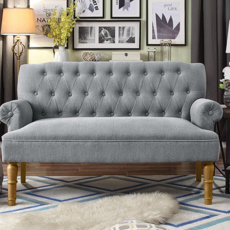 Bjorn 59" Rolled Arm Settee