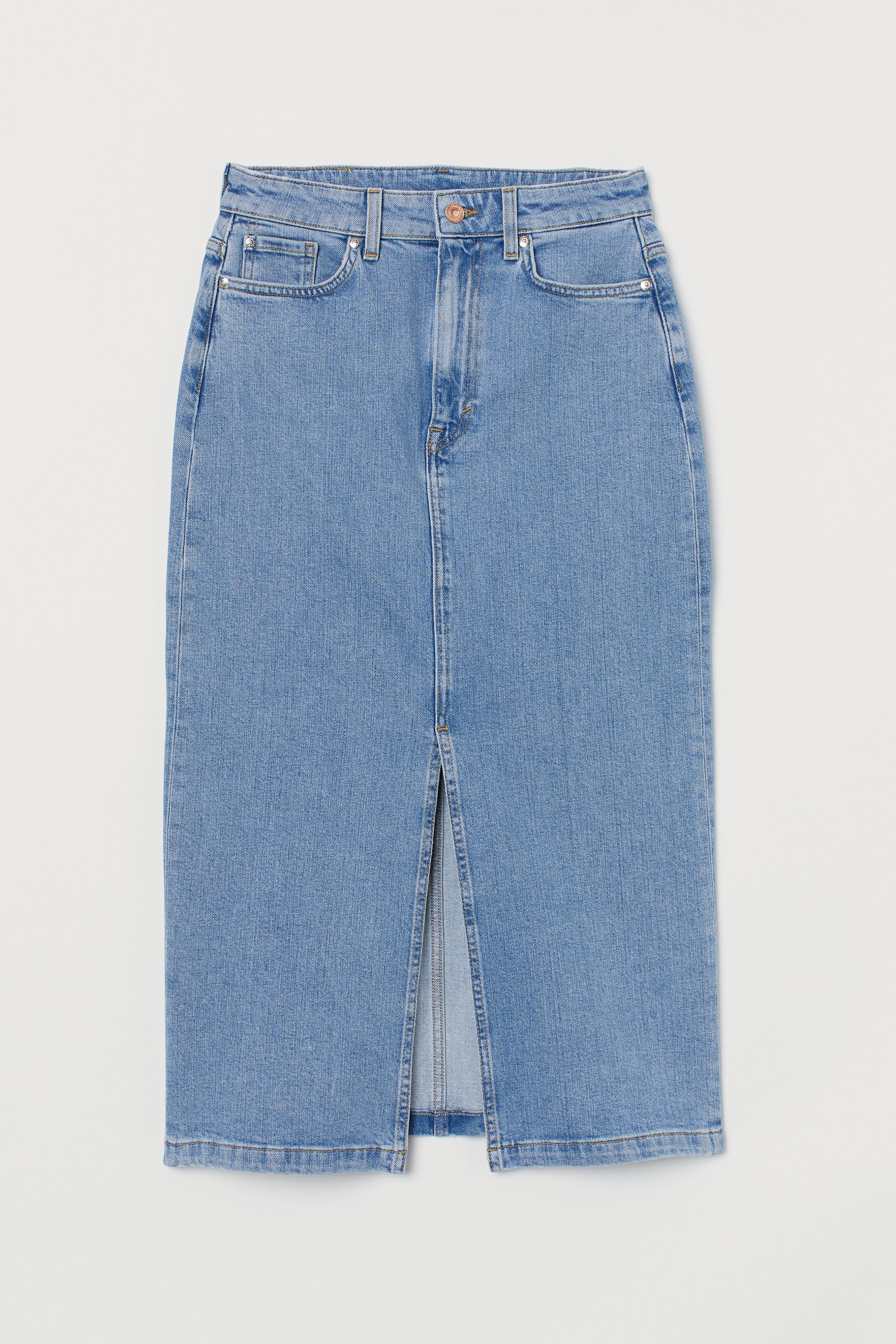 Long blue jean clearance skirts 7 little words