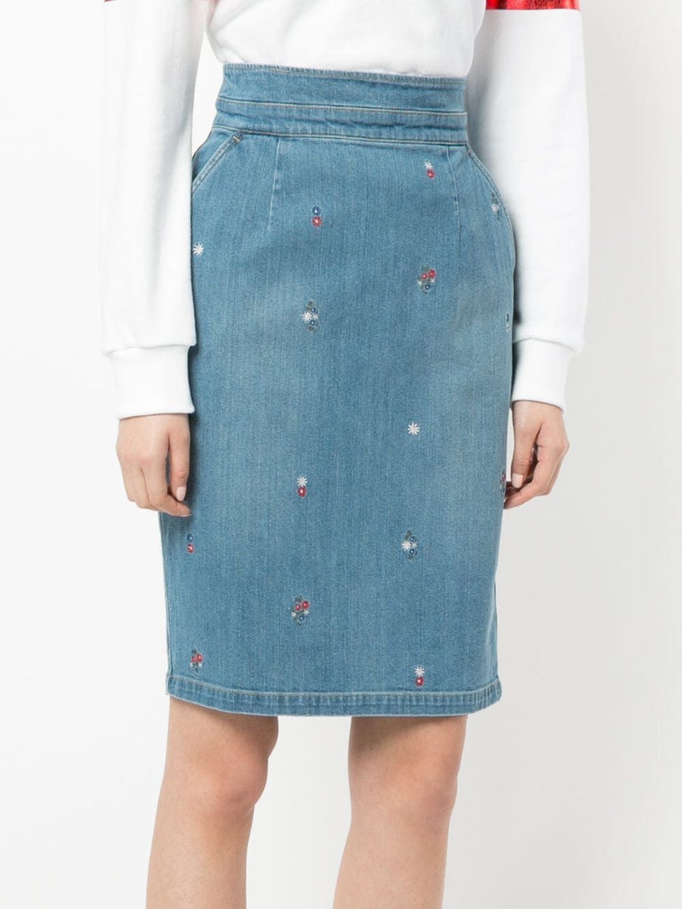 DIY Pearl Denim Skirt  Embellished Jeans – Igho & Me