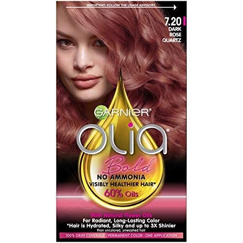 Garnier Olia Bold Permanent Hair Color in 7.20 Dark Rose Quartz
