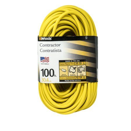 Woods 12-Gauge Extra Heavy-Duty 100-Foot Extension Cord