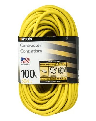 Woods 12-Gauge Extra Heavy-Duty 100-Foot Extension Cord