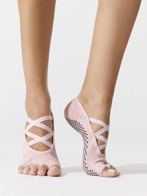 Womens/Ladies Elle Toe Socks (Pink) FITNESS-MAD