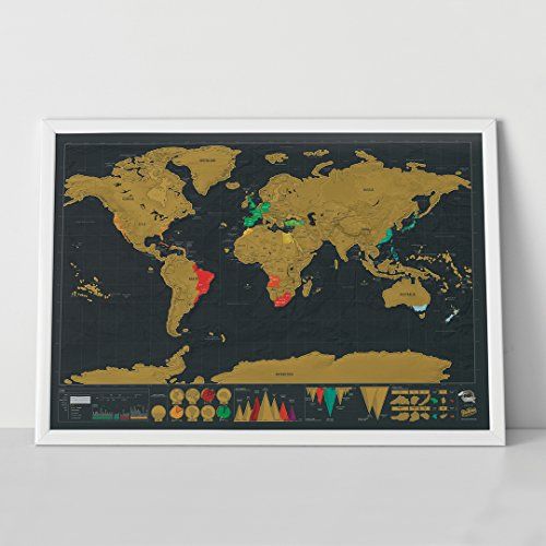 Scratch-Off Map World Poster