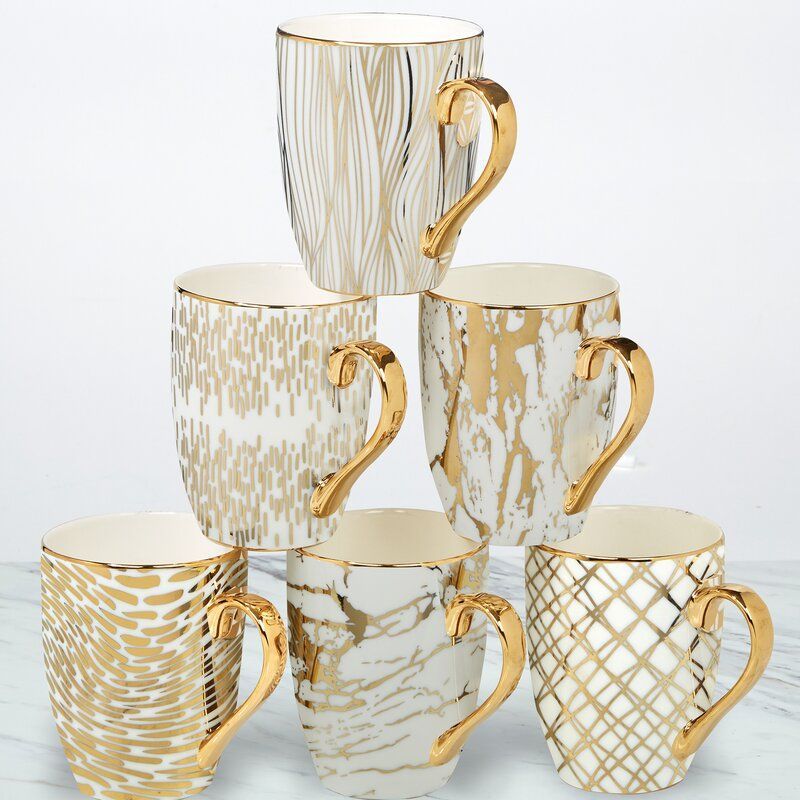 Housewarming Gift Large Porcelain Mug Sets for Coffee Tea Multi Colors LIFVER 20 Ounces Coffee Mugs Cocoa Set of 4 