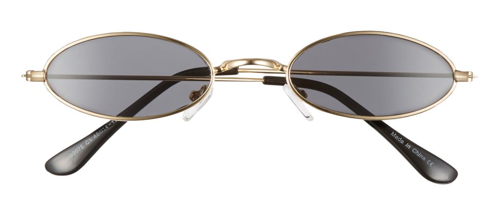 48mm Tiny Wire Oval Sunglasses