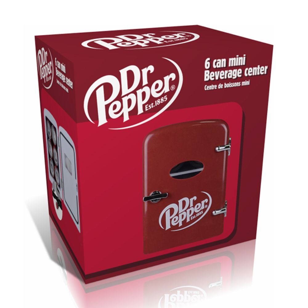 6 can mini fridge dr pepper