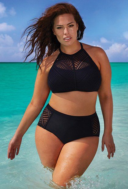 high top two piece bathing suit