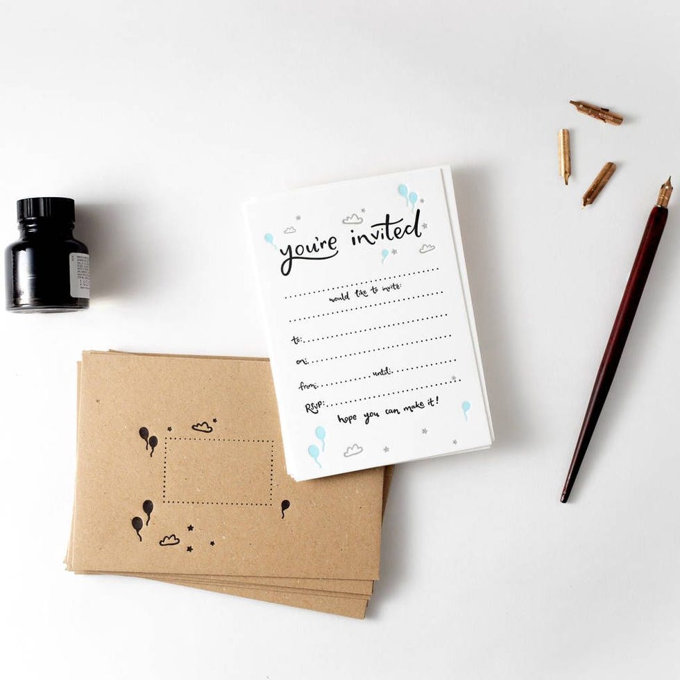 You're Invited Set Of 10 Letterpress Invites, £10