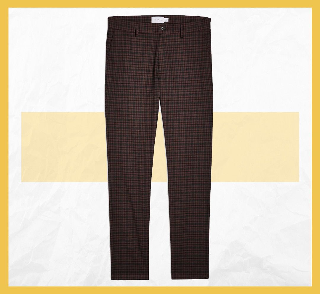 Brown Heritage Check Trousers