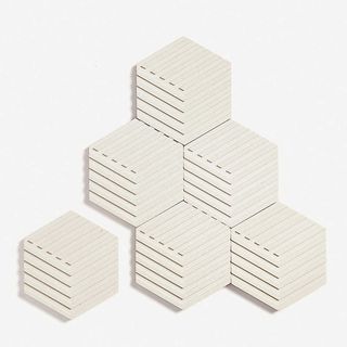 AREAWARE Table Tiles concrete and cork coasters set of six