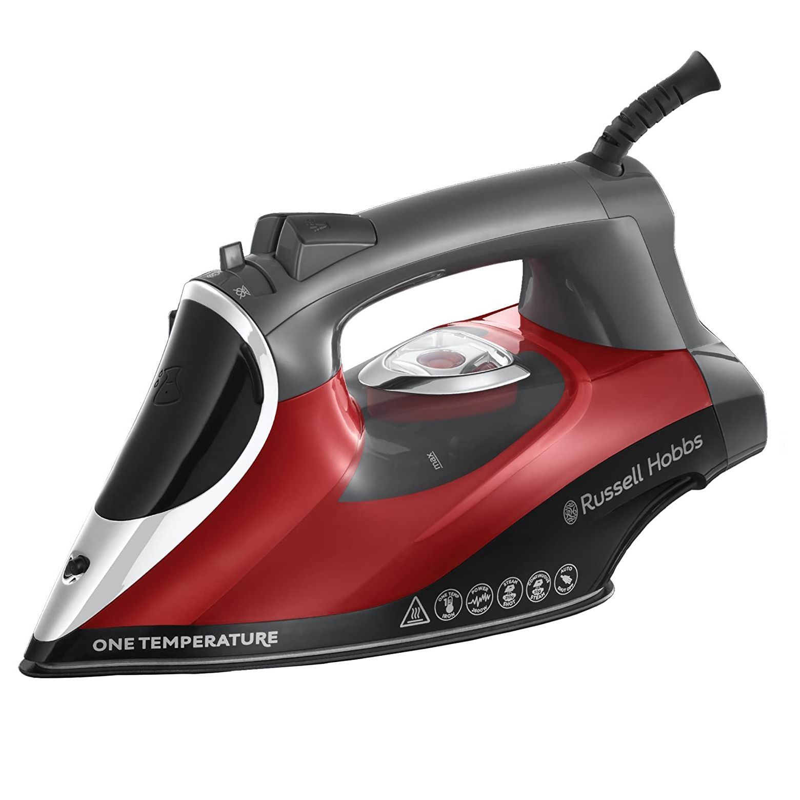 2000W Easy Steam 2 in 1 Corded Cordless Ceramic Steam Iron Plus Sturdy Base Unit Red /& Black