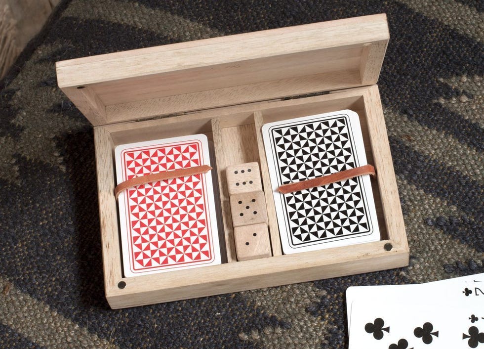 Mango Wood Card & Dice Set