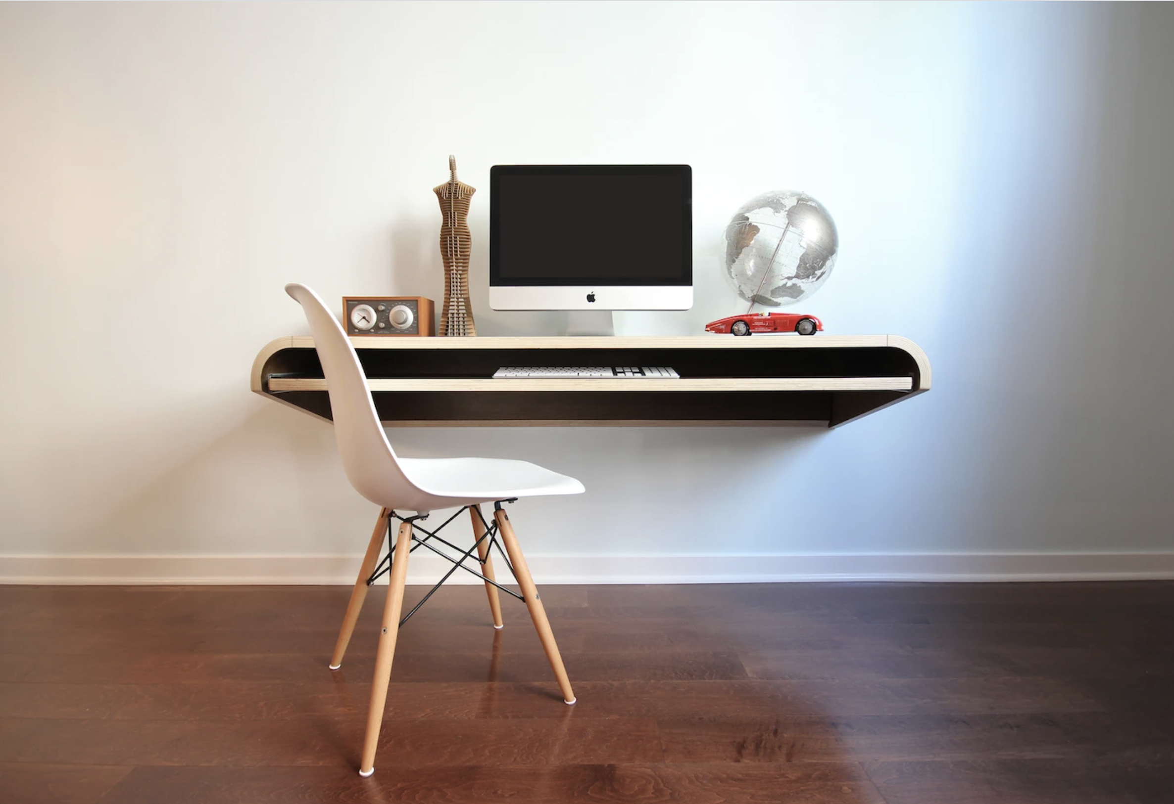 ikea wood desk with drawers