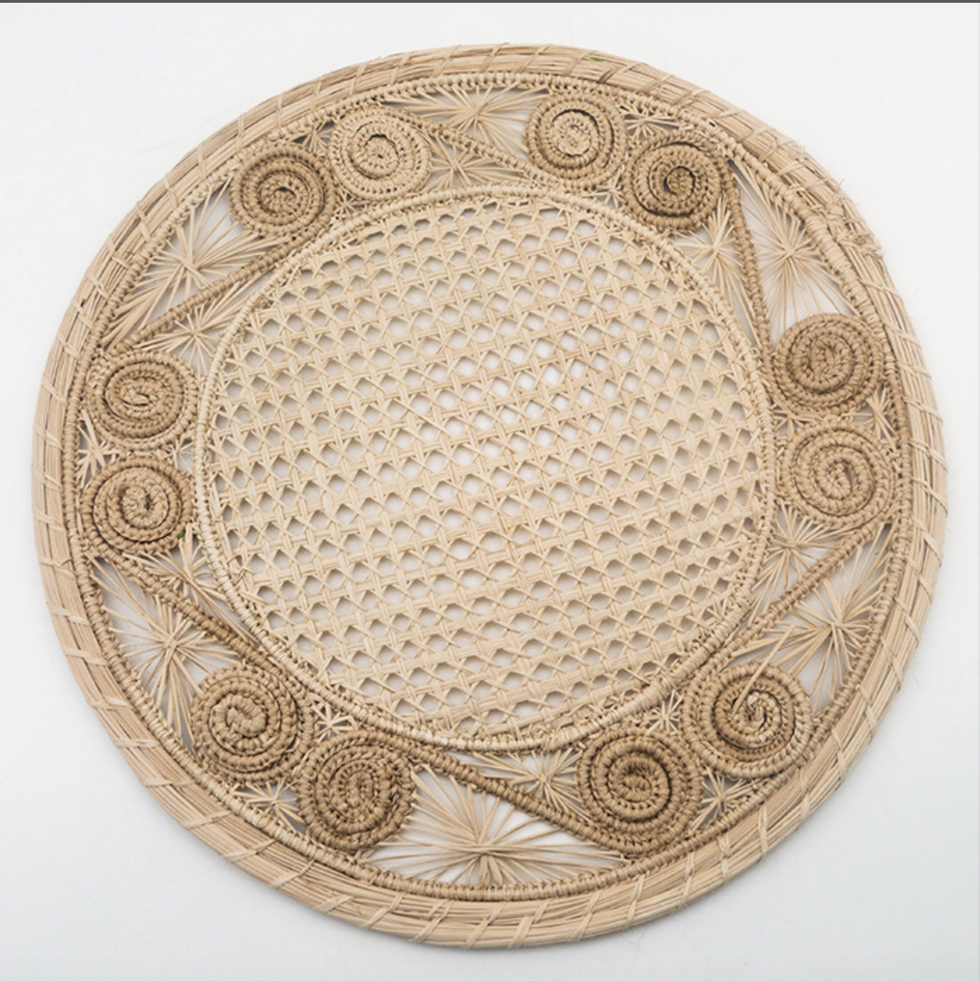All-Cream Colombian Iraca Fibre Placemat