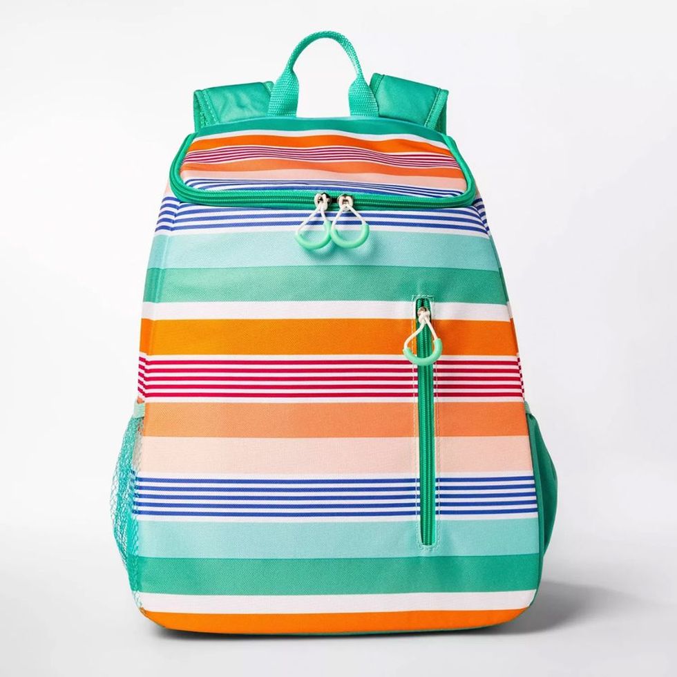 Striped Backpack Cooler