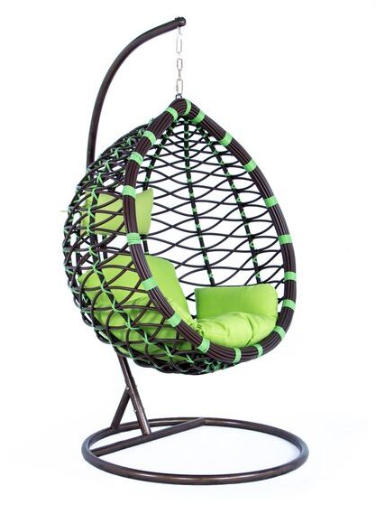 Schwartz Wicker Hanging Egg Swing Chair with Stand