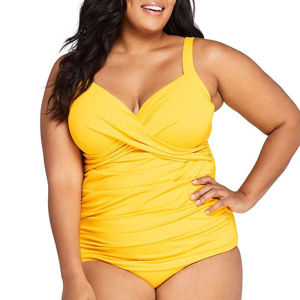 flattering bathing suits for plus size