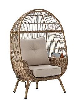 Outdoor Patio All-Weather Wicker Stationary Egg Chair