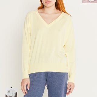 Cotton V Neck Sweater