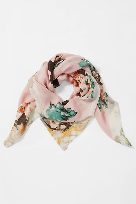 Blooming Flowers Square Scarf