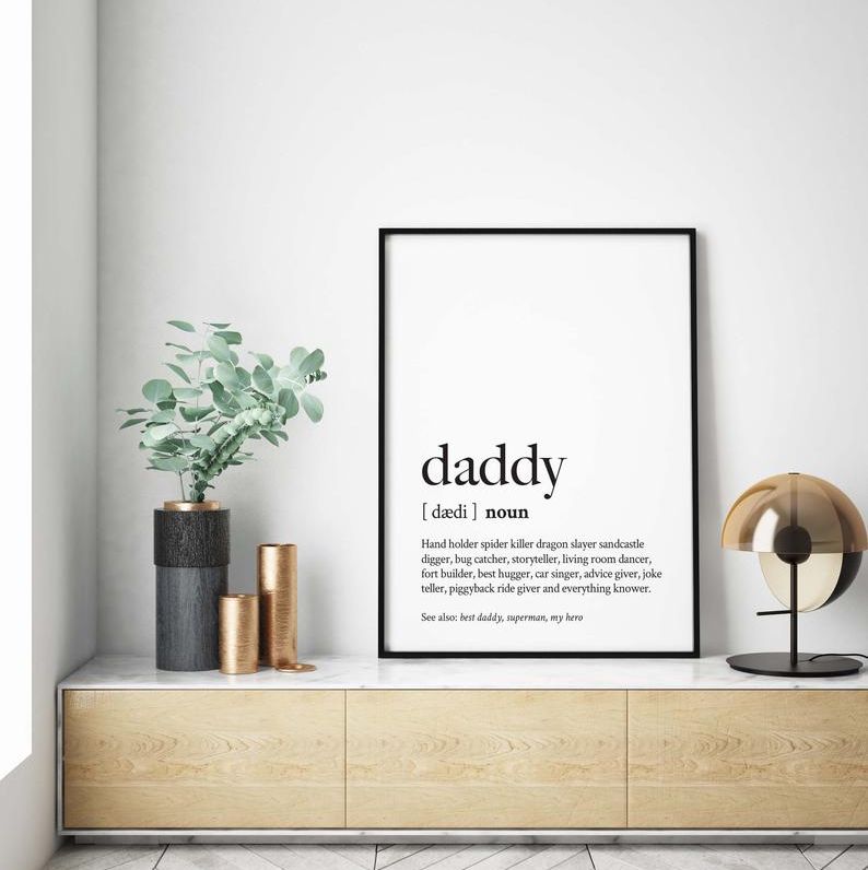 Daddy Typography Print
