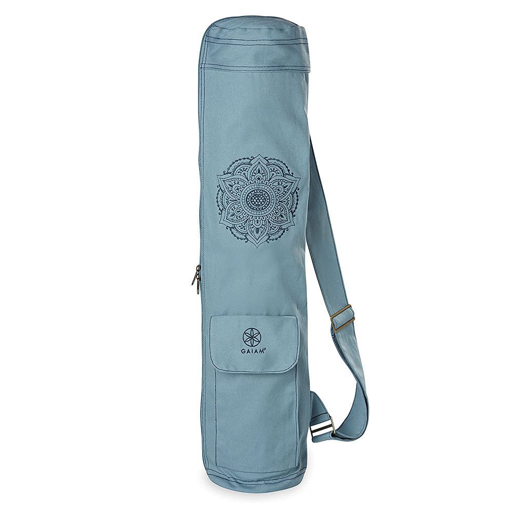 Exercise Yoga Mat Carrier Full-Zip Yoga Mat Carry Bag with Double Storage Pockets and Adjustable Strap MuJun-L Yoga Mat Bag Sling Bag with Sturdy Canvas 