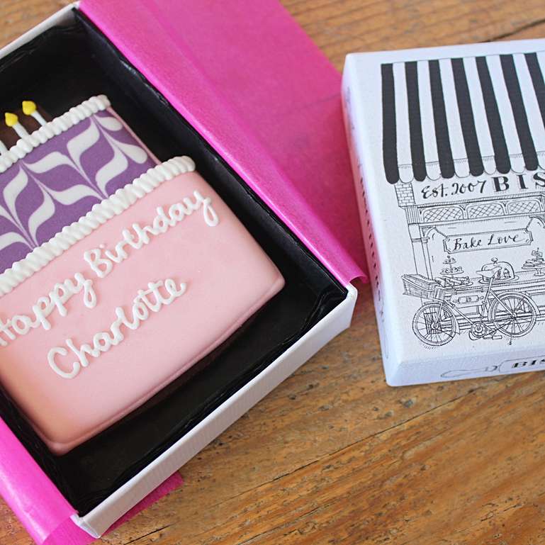 Personalised Birthday  letterbox biscuit, £11.95