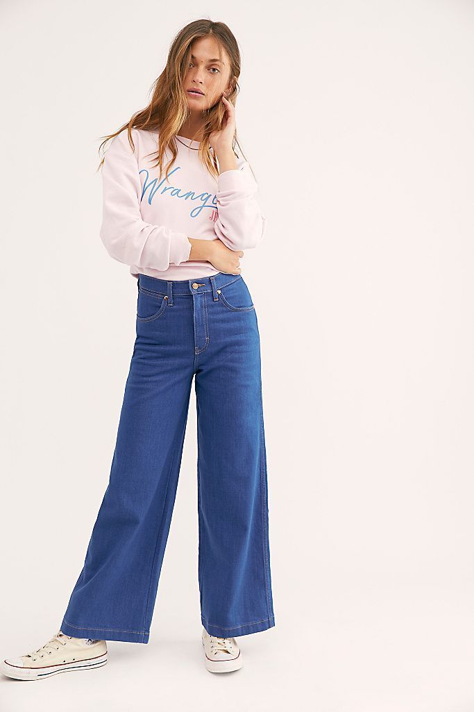 lee high rise wide leg jeans