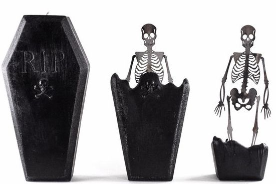 Coffin Hidden Skeleton Candle