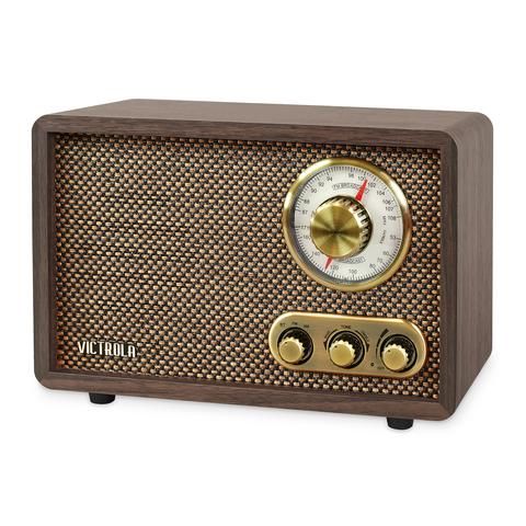 Retro Wood Radio with Rotary Dial