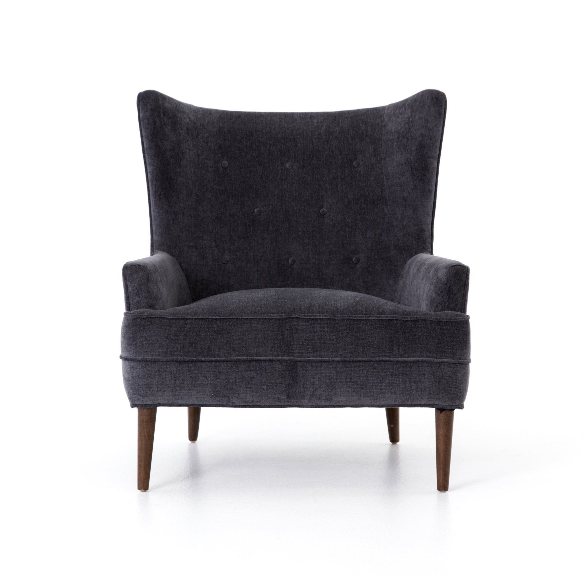 Clermont Chair in Charcoal Worn Velvet 