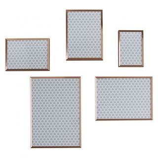 Set of 5 Copper metal picture frames