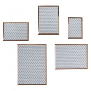 Set of 5 Copper metal picture frames