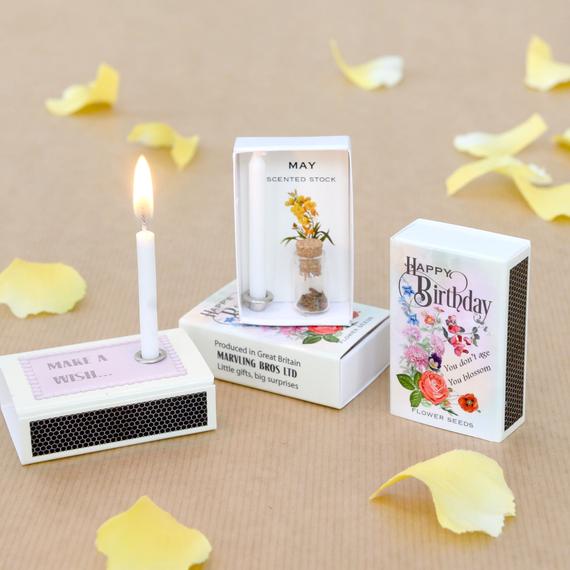 Marvling Bros, May Birth Flower Seeds In A Matchbox, £5